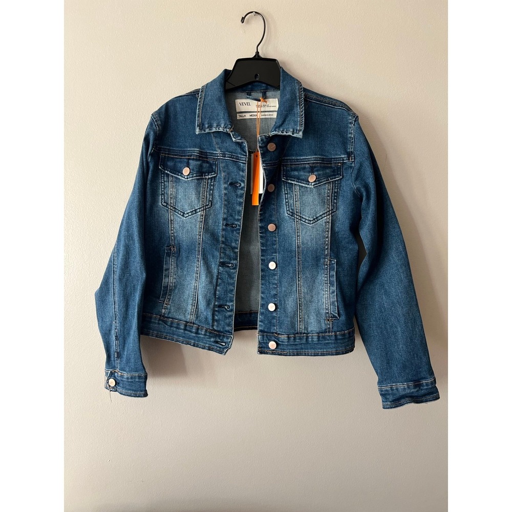 Velvel Medium Wash Denim Jacket Medium NWT